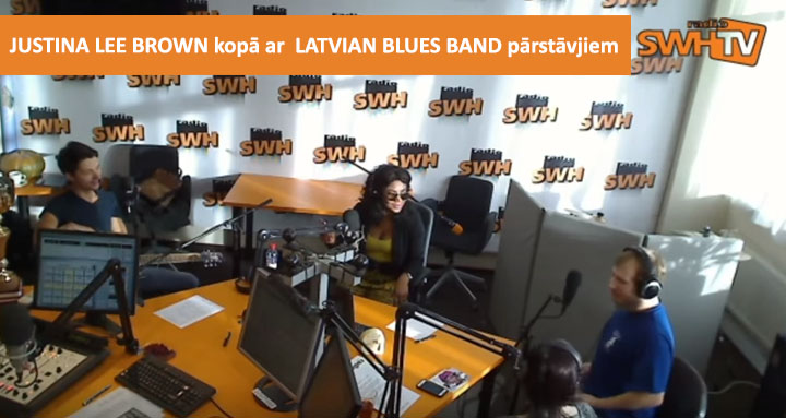 Pie Radio SWH Rīta Svītas viesojās Justina Lee Brown kopā ar Mārci Kalniņu un Jonatanu Rācenāju no Latvian Blues Band