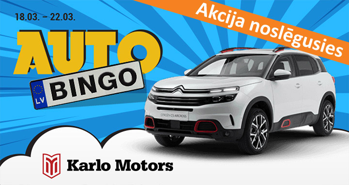Auto bingo sadarbībā ar Karlo Motors