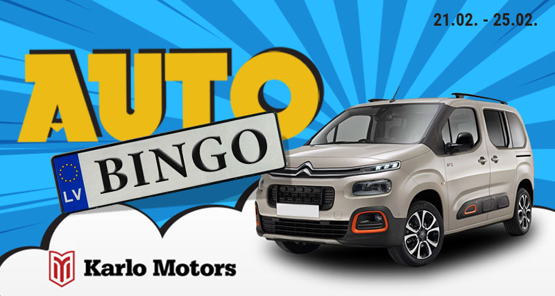 “Auto bingo” sadarbībā ar KARLO MOTORS