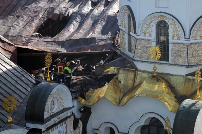 Kijivas Pečera klosteris pēc Krievijas uzbrukuma
